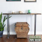RESTORE Trail Brown Solid Live Edge Wood Console Table