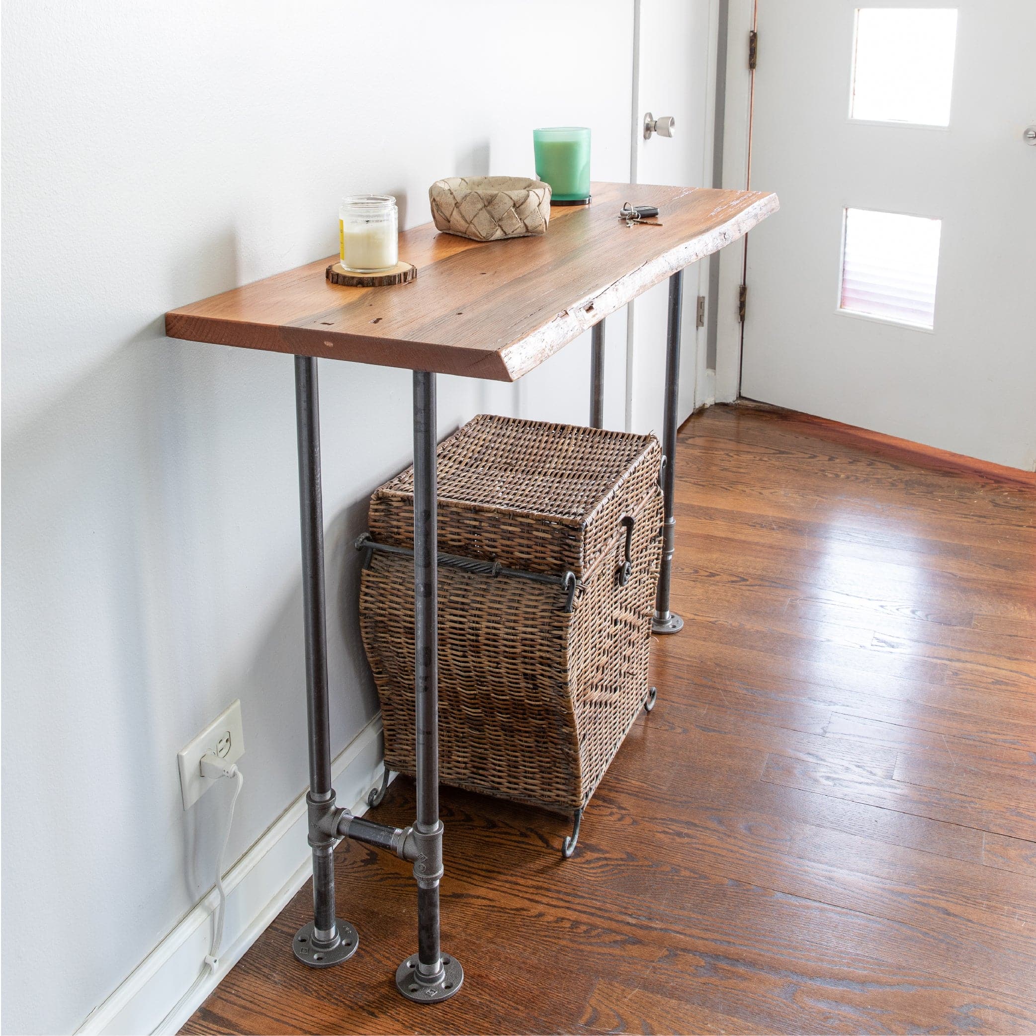 RESTORE Sunset Cedar Solid Live Edge Wood Console Table