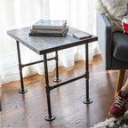 RESTORE Boulder Black Solid Wood End Table