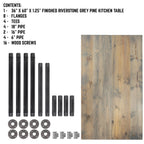 RESTORE Riverstone Grey Solid Wood Dining Table