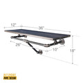 36 in. Wall Mounted Clothing Rack with Wood Shelf, Boulder Black