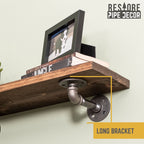 RESTORE Sunset Brown 24 in. Shelves with L-Shaped Brackets