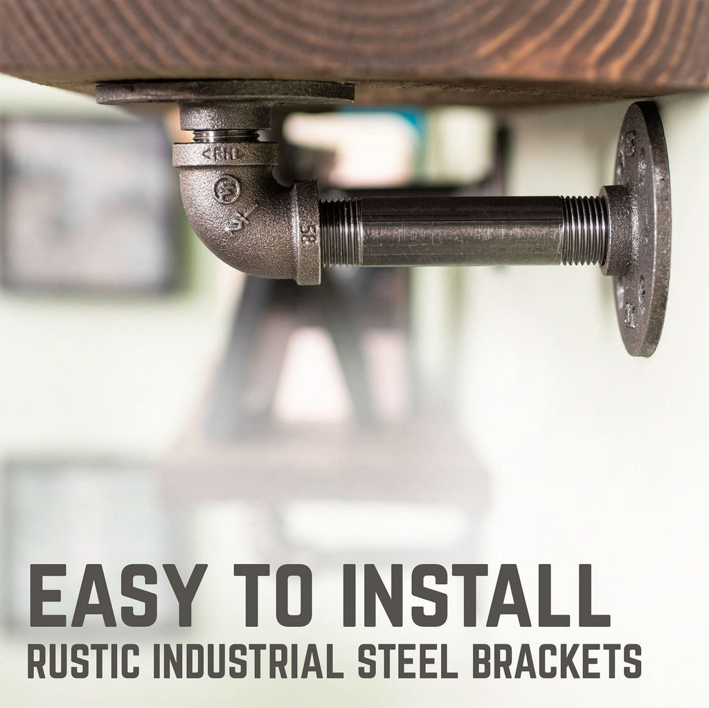 RESTORE Trail Brown 36 in. Shelves with L-Shaped Brackets