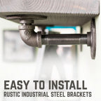 RESTORE Riverstone Grey 36 in. Shelves with L-Shaped Brackets