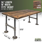 RESTORE Trail Brown Solid Wood Coffee Table