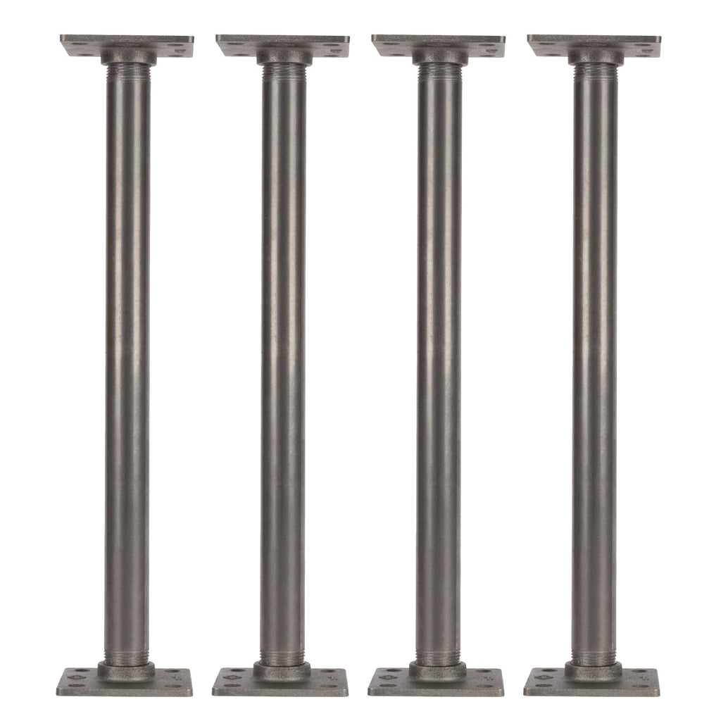 1 in. x 18 in. Square Flange Pipe Table Legs - 4 Pack