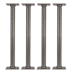 1 in. x 18 in. Square Flange Pipe Table Legs - 4 Pack
