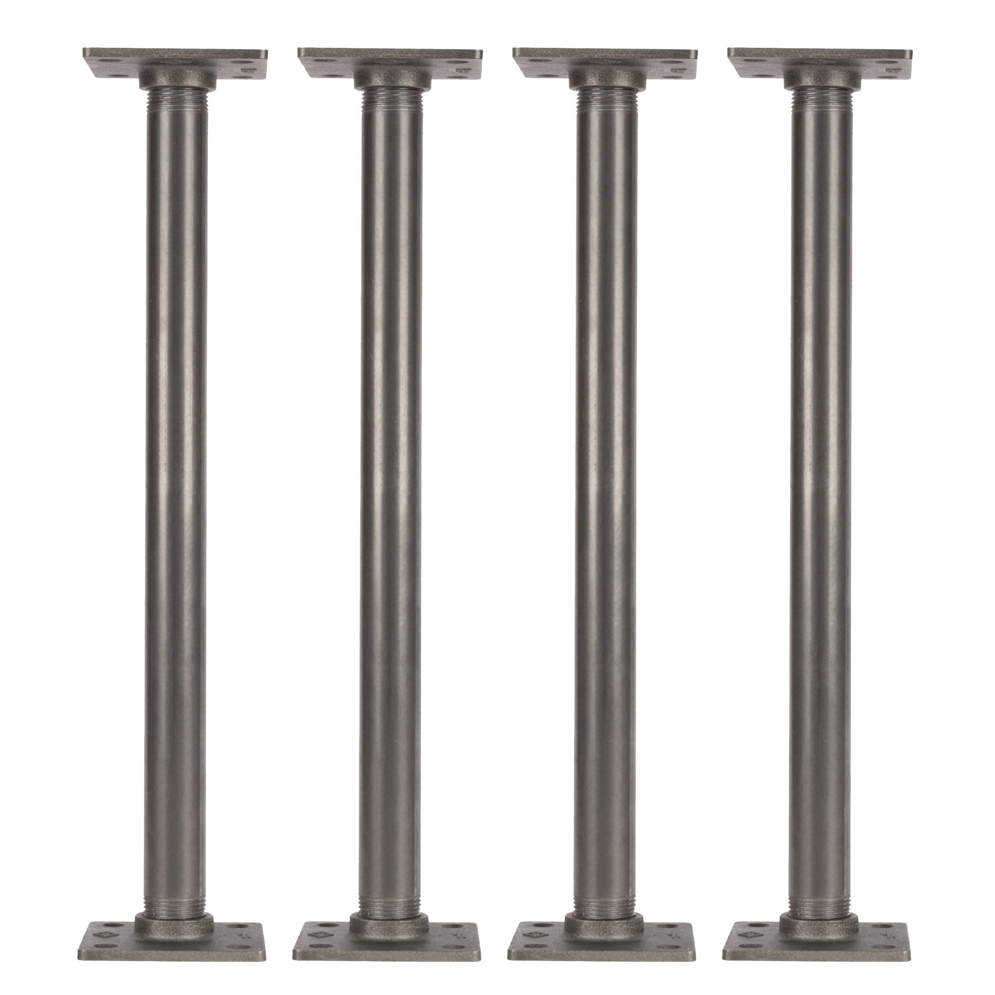 1 in. x 18 in. Square Flange Pipe Table Legs - 4 Pack