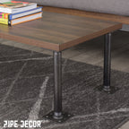 1 in. x 18 in. Square Flange Pipe Table Legs - 4 Pack