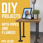1 in. x 18 in. Square Flange Pipe Table Legs - 4 Pack