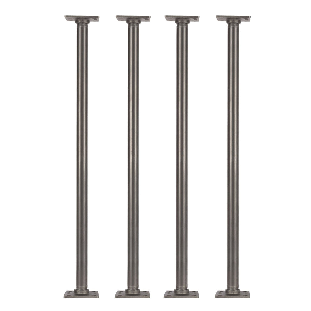 1 in. x 30 in. Square Flange Pipe Table Legs - 4 Pack