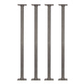 1 in. x 30 in. Square Flange Pipe Table Legs - 4 Pack