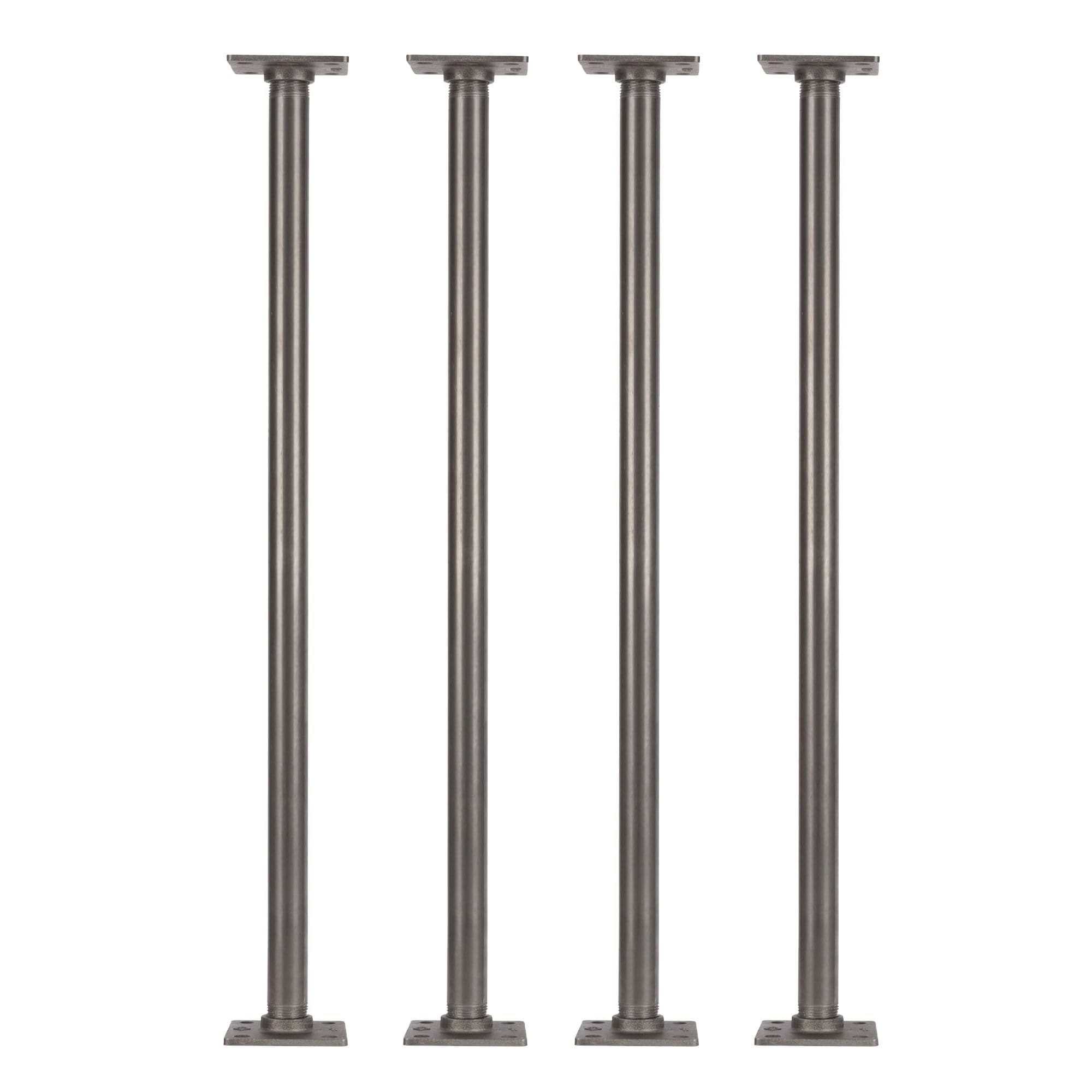 1 in. x 30 in. Square Flange Pipe Table Legs - 4 Pack