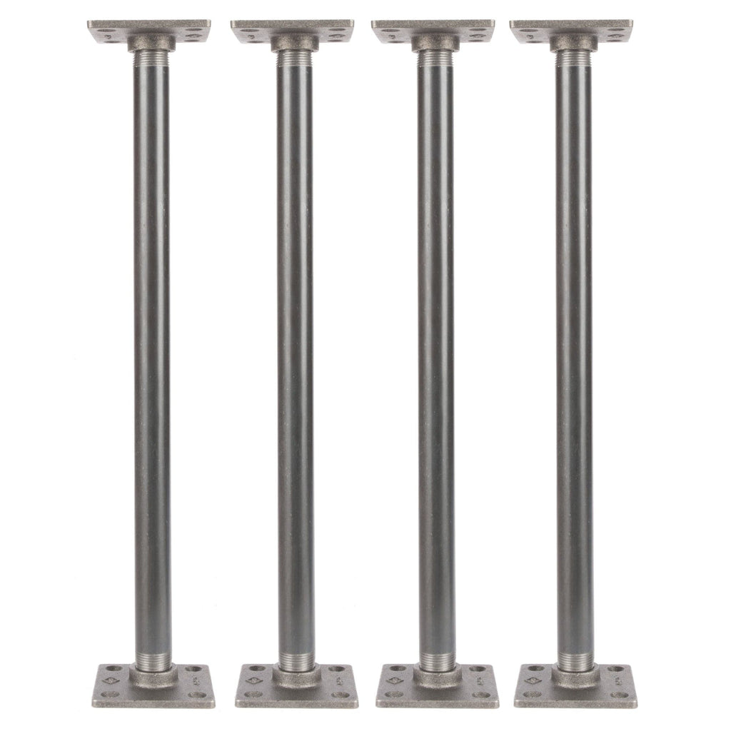 3/4 in. x 18 in. Square Flange Pipe Table Legs - 4 Pack