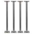 3/4 in. x 18 in. Square Flange Pipe Table Legs - 4 Pack