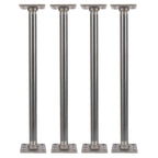 3/4 in. x 18 in. Square Flange Pipe Table Legs - 4 Pack