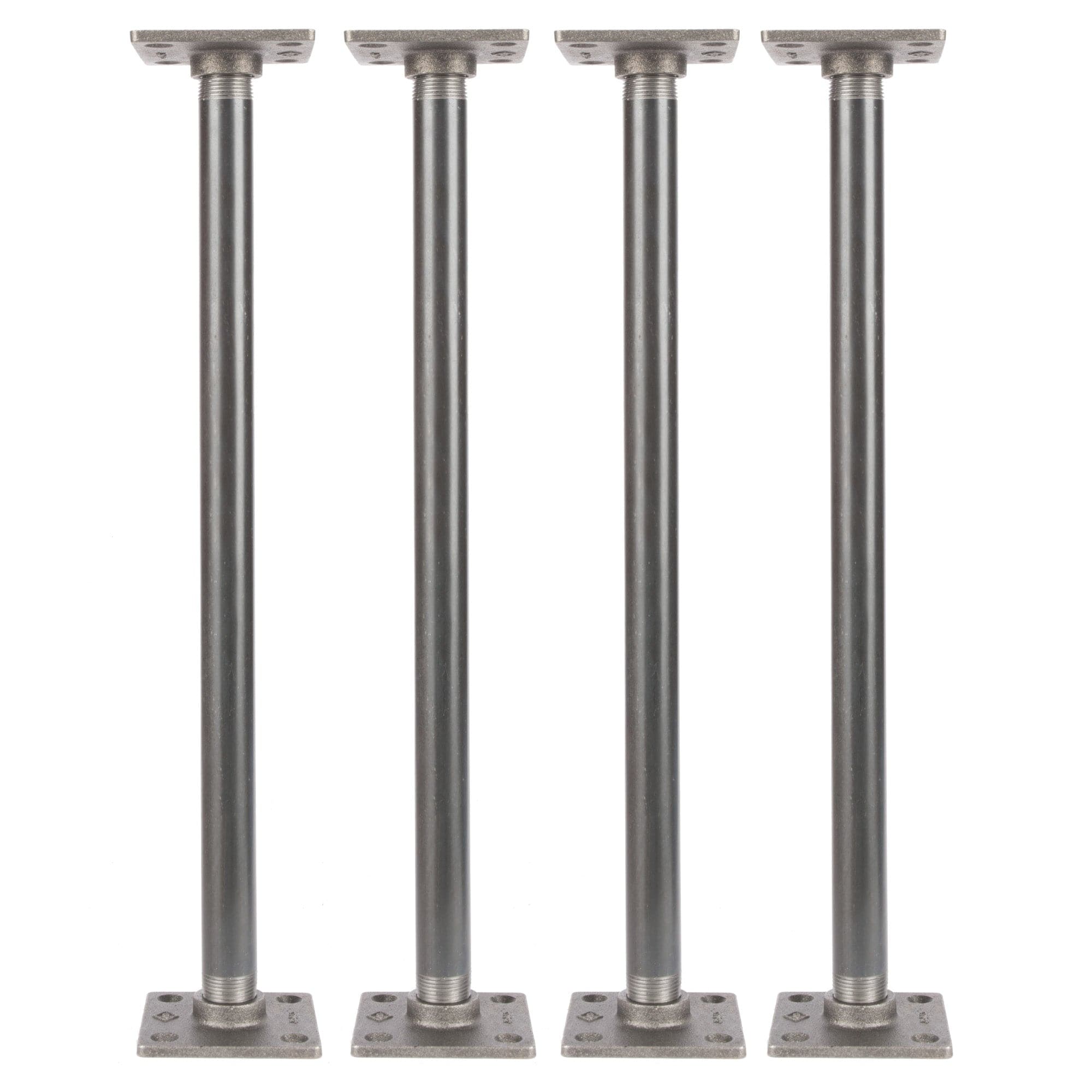 3/4 in. x 18 in. Square Flange Pipe Table Legs - 4 Pack