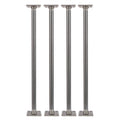 3/4 in. x 24 in. Square Flange Pipe Table Legs - 4 Pack