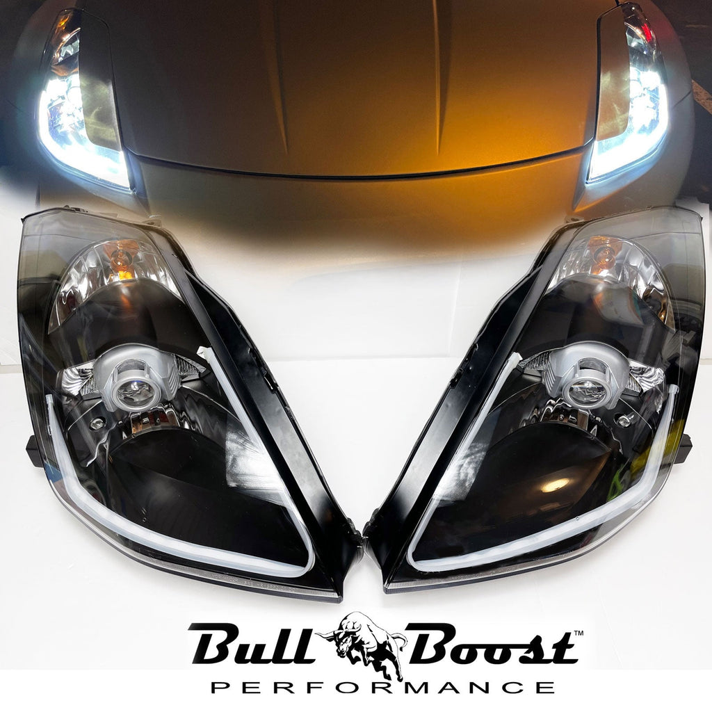 2003 2004 2005 Nissan 350Z Coupe Z33 Fairlady Projector Headlights LED 6-Pin