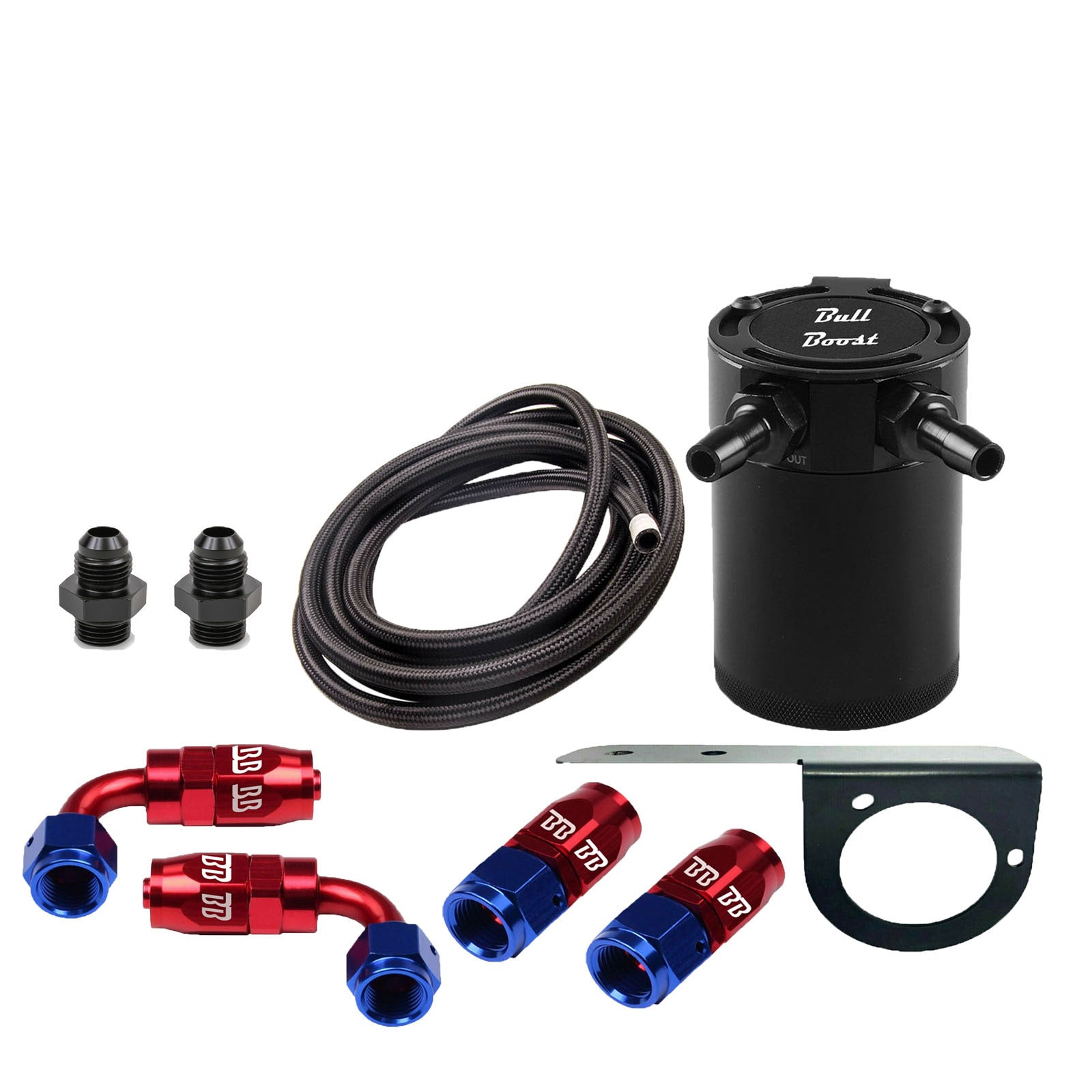 AN10 Motor Oil Catch Can 5ft Hose Kit Universal -AN10