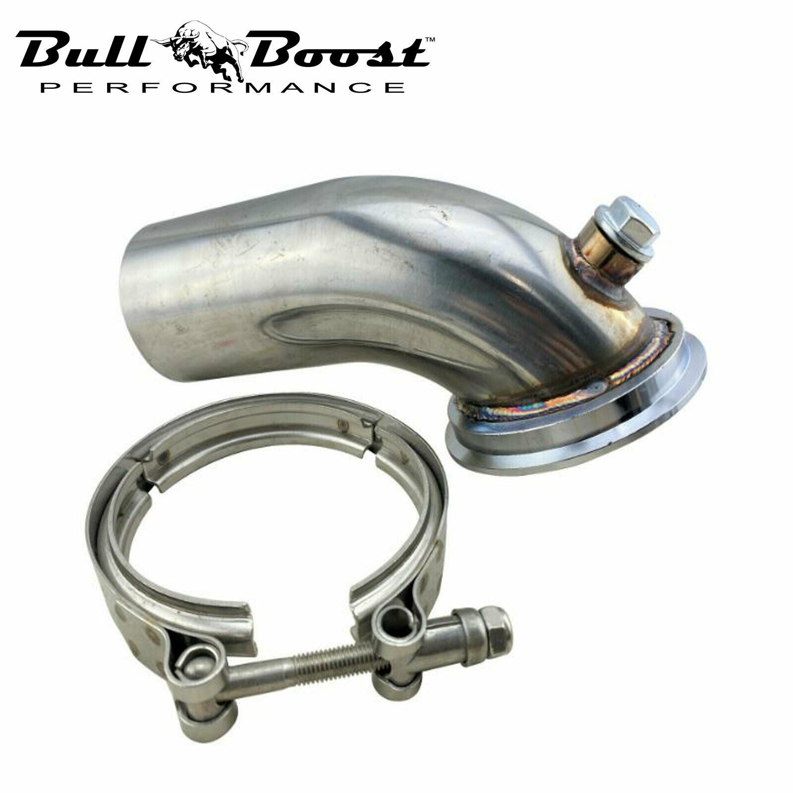 Stainless Downpipe Elbow 90° Holset Turbo HY35 HX HE351 V-band Flange Clamp