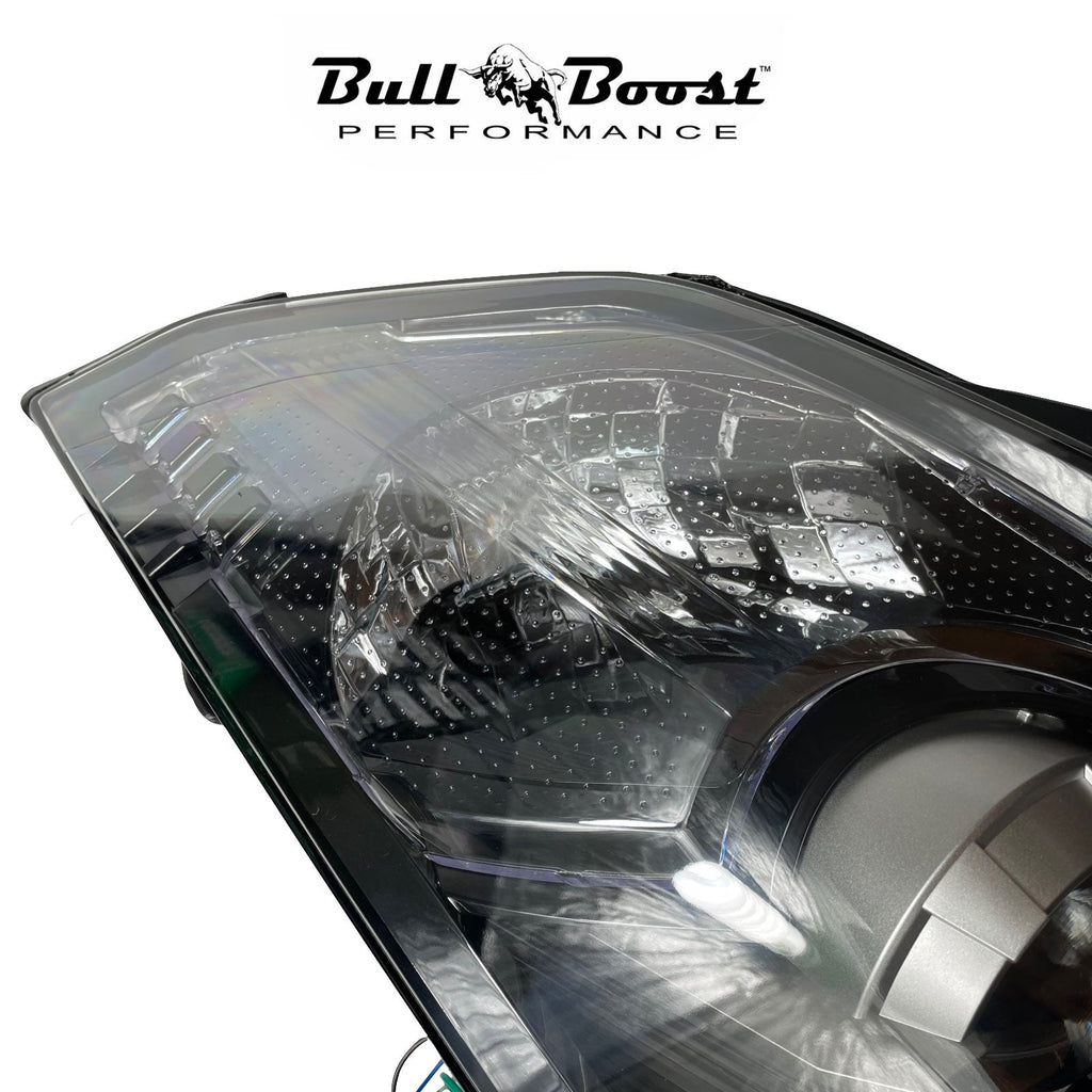 LED DEPO Pair Bi-Xenon Black Projector Headlights DOT/SAE For 2003-2009 Nissan 350z