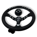 Suede Deep Dish Steering Wheel + Short Hub Adapter Kit For Toyota Camry Corolla
