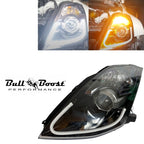 LED DEPO Pair Bi-Xenon Black Projector Headlights DOT/SAE For 2003-2009 Nissan 350z