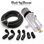 Universal Polished Oil Catch Can 2 Port -10AN Breather 750mL Baffle Tank