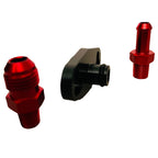 1Pcs Aluminum Black Turbo Fuel Rail Delivery Regulator Adapter for Mitsubishi