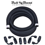 -8 AN Braided Fuel Line Oil-Gas-Fuel Hose Line Aluminum Hose End Fitting AN8