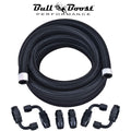 -6 AN Braided 3-8 Fuel Line Oil-Gas-Fuel Hose Line Aluminum Hose End Fitting Kit