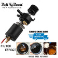 Black Aluminum Oil Catch Can Reservoir Tank Baffled Breather Kit 2-Port + Air Filter