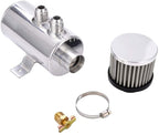 Universal Polished Oil Catch Can 2 Port -10AN Breather 750mL Baffle Tank