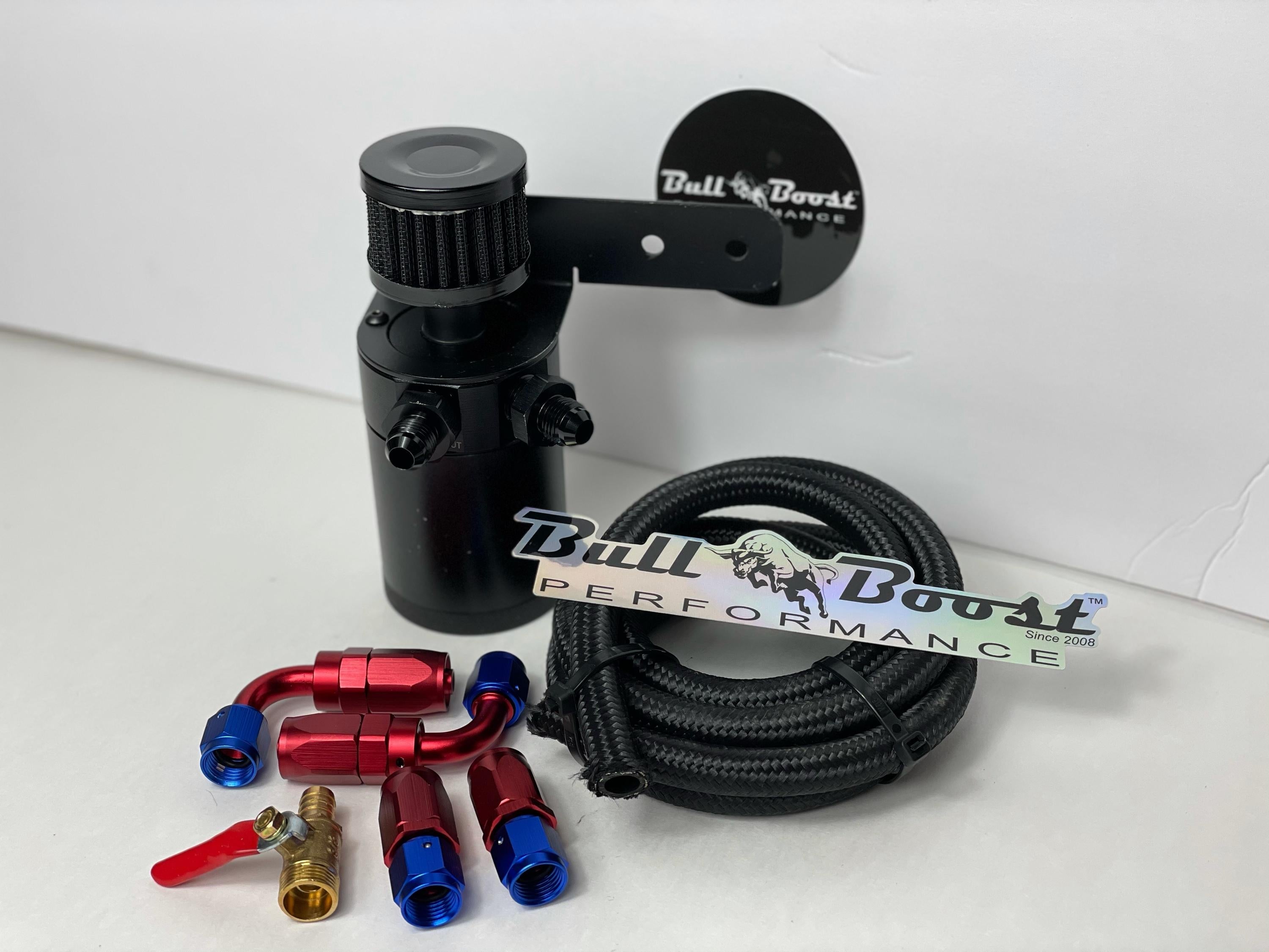 AN6 Motor Oil Catch Can 5ft Hose Kit and Filtered Universal -AN6