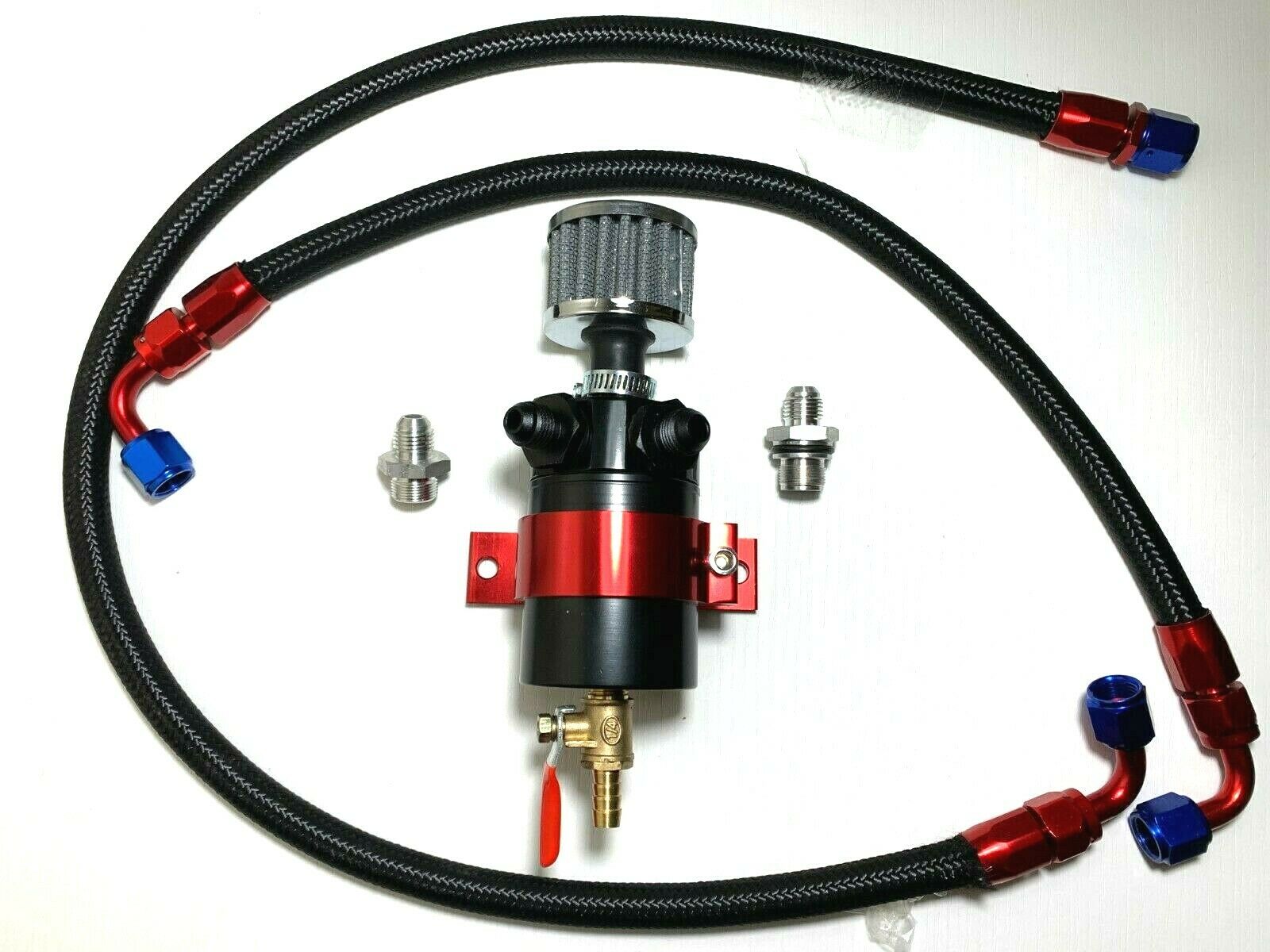 VQ35DE Revup G35-350Z Baffled Oil Catch Can | Complete Crank Case Breather Kit