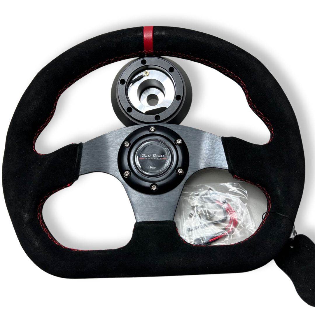 Suede Steering Wheel + Short Hub Adapter Kit For BRZ FRS tC xB xD