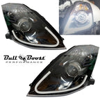LED DEPO Pair Bi-Xenon Black Projector Headlights DOT/SAE For 2003-2009 Nissan 350z