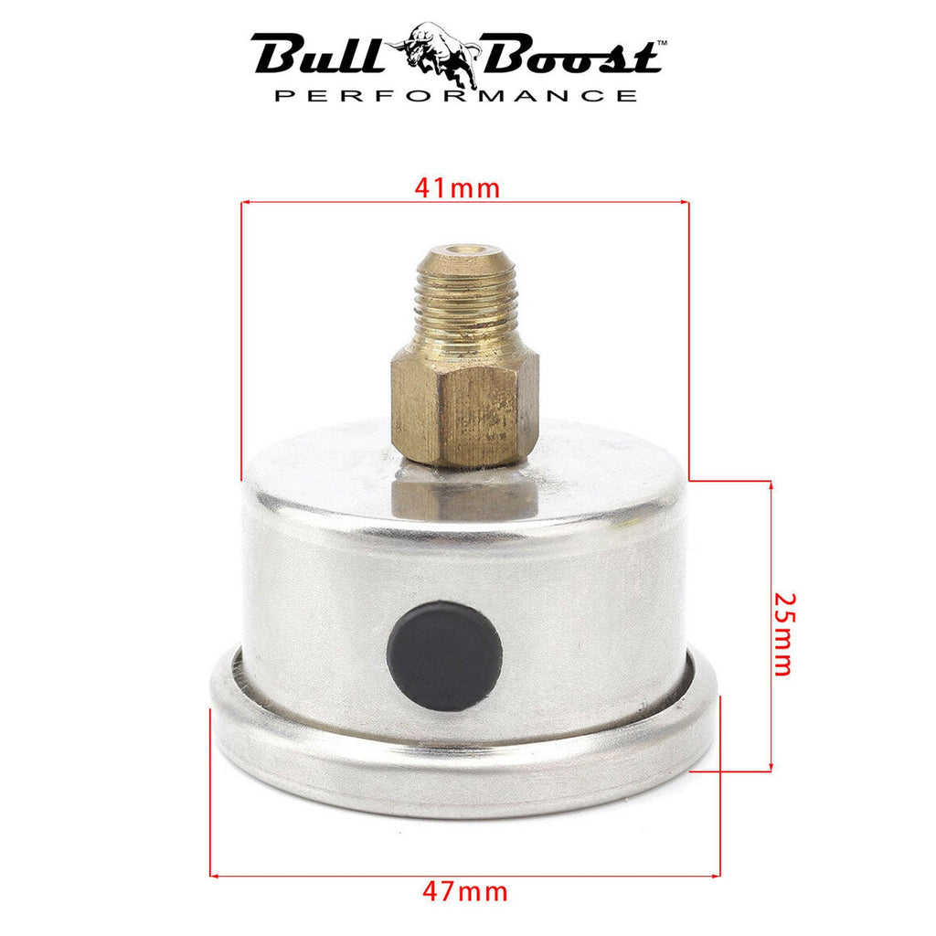 Fuel Pressure Regulator Gauge 0-160 Psi Bar Liquid Fill Chrome Fuel Oil Rail