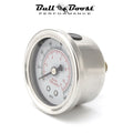 Fuel Pressure Regulator Gauge 0-160 Psi Bar Liquid Fill Chrome Fuel Oil Rail
