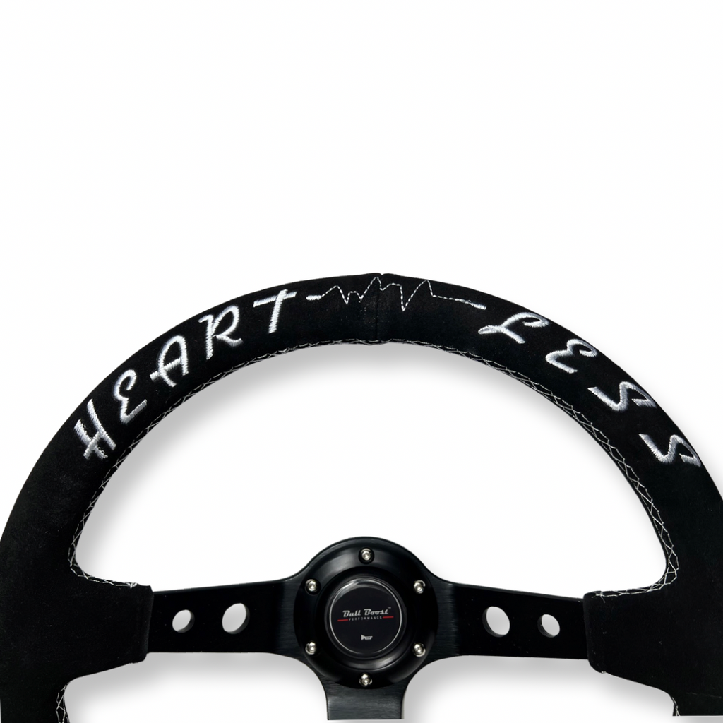 Suede Deep Dish Steering Wheel + Short Hub Adapter Kit For Cadillac Corvette Suburban Neon