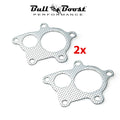2 x T3 T4 5 Bolt Graphite Downpipe Gasket Turbo Manifold For Garrett Universal