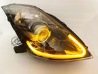 LED DEPO Pair Bi-Xenon Black Projector Headlights DOT/SAE For 2003-2009 Nissan 350z