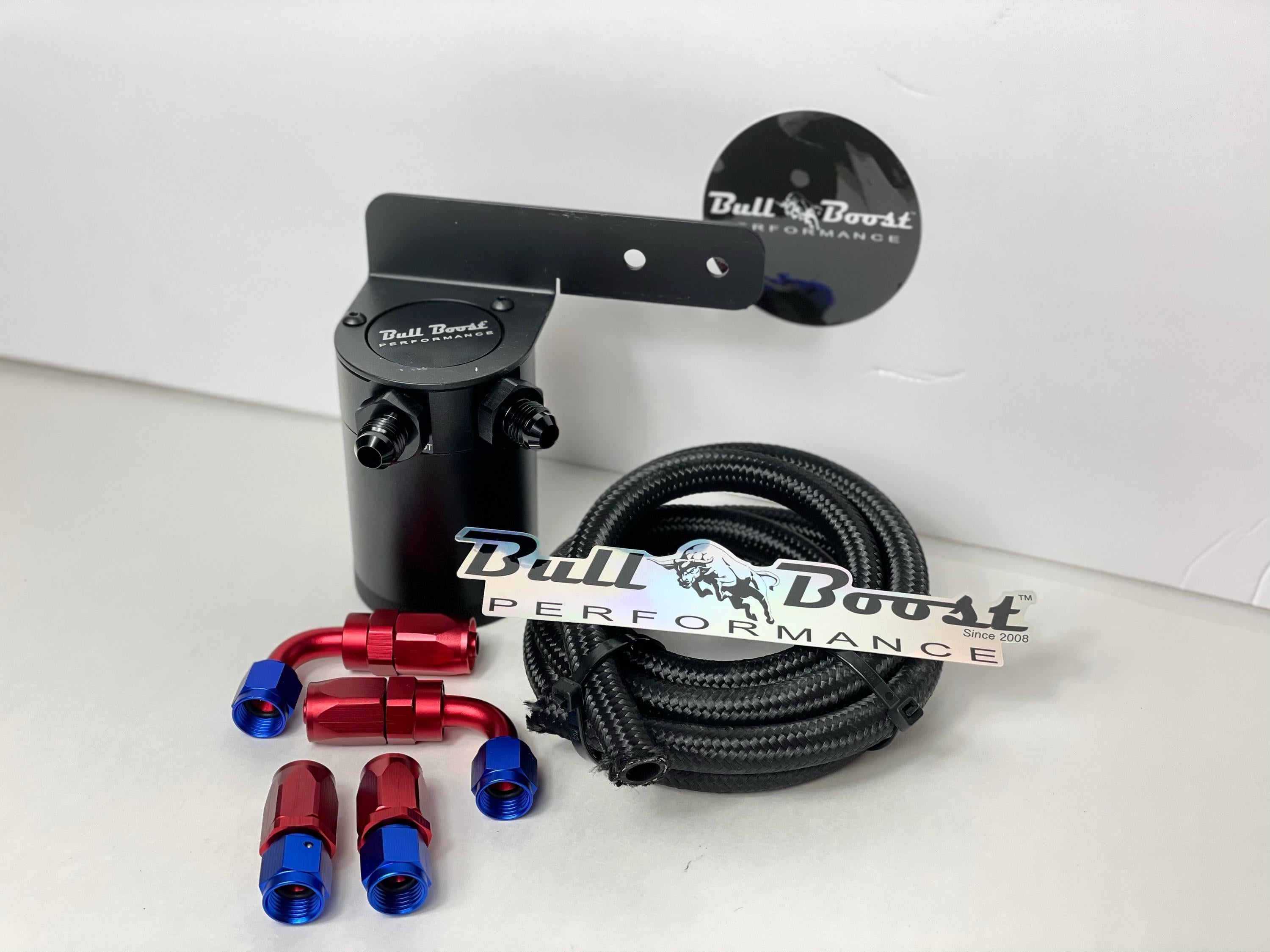 AN6 Motor Oil Catch Can 5ft Hose Kit and Fittings Universal -AN6