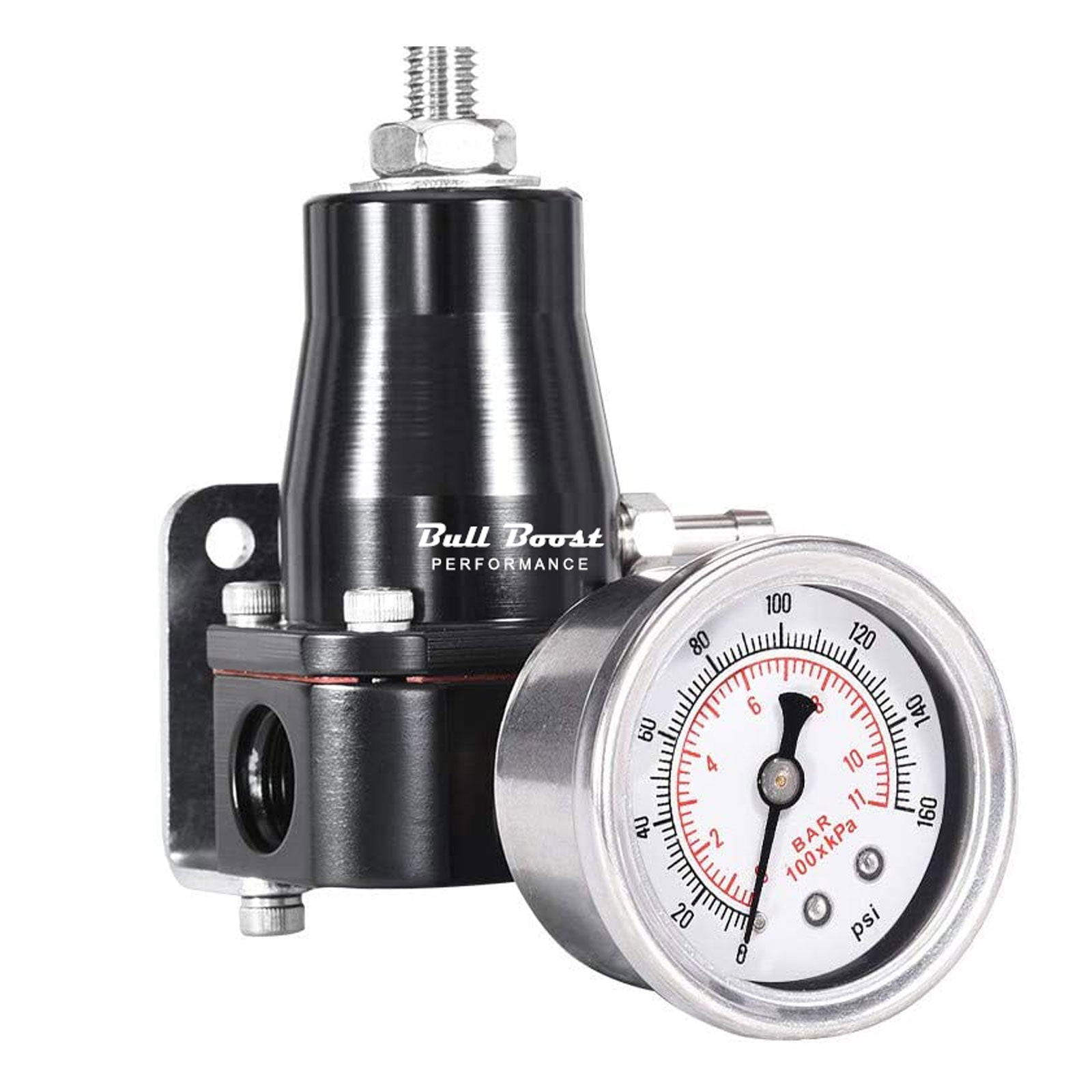 Performance 30 to 70 PSI Universal Fuel Pressure Regulator Gauge AN6