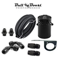 8AN Universal Performance Oil Catch Can 2 Port -8AN Kit