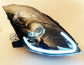 LED DEPO Pair Bi-Xenon Black Projector Headlights DOT/SAE For 2003-2009 Nissan 350z