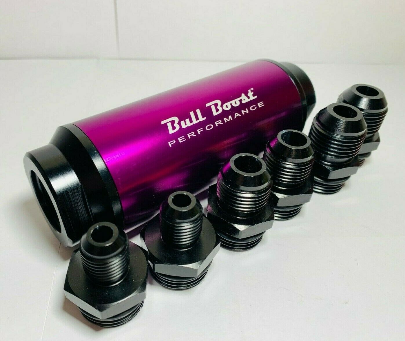 Purple 44 Micron Fuel Filter Inline -6AN -8AN -10AN Universal High Flow Turbo B