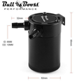 Billet Aluminum Baffled Oil Catch Can Reservoir Tank Racing 2-Port