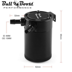 BLACK Micron Filtered Baffled Oil Catch Can System Kit